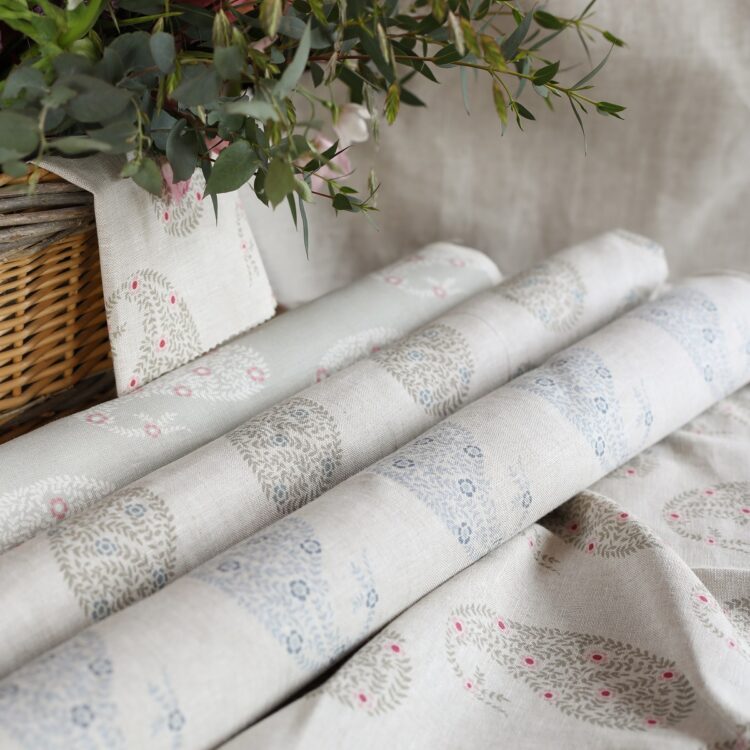 Kashmir {Assorted Colourways} on Stone Linen