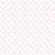 Lucille Pink Icing on White Wallpaper - Image 6