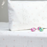 Rabbit All Star Pink Stars Padded and Waterproofed Make Up Bag - Image 3