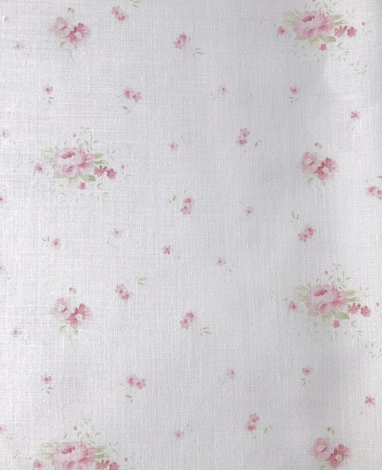 Maddie ~ Grape & Faded Basil on New White Linen