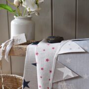 Midi Stars  ~ Petrol Blue on Stone Linen - Image 2