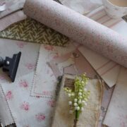 Ditsy Delilah {Tiny} ~ Soft Pink, Sage & Turquoise Wallpaper - Image 2