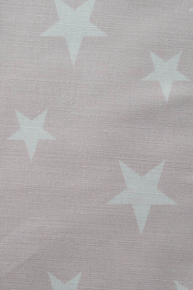Midi Stars  ~ Pale Pink Icing Blotch on White Linen Union
