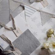 Turtles  ~ Rain & French Shutter Gray on White Linen Union or Petrol Blue & Grey on Herringbone - Image 2