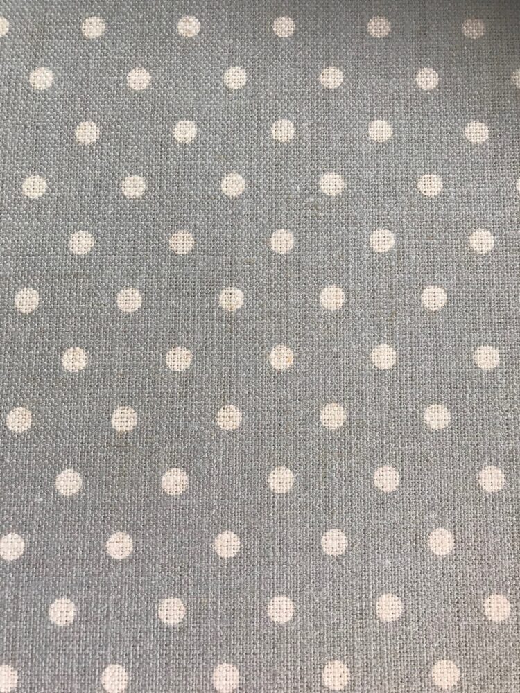 Polka ~ Rain on Cream Linen *