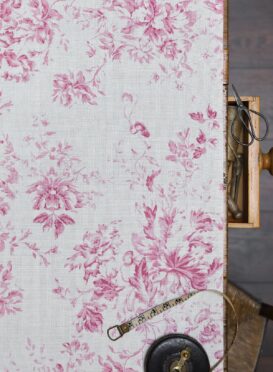 Giselle's Grande Jardin ~ Ruby on Stone Linen