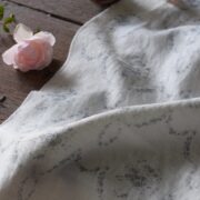 Tallulah Smokey Blues on White Linen - Image 4