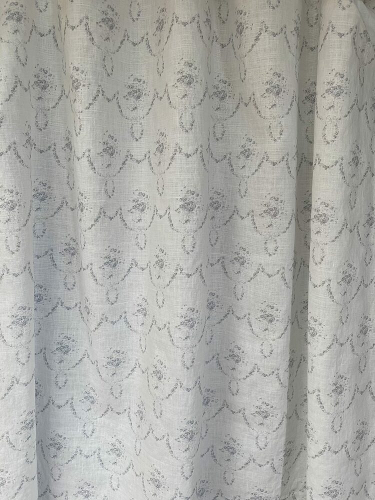 Tallulah Smokey Blues on White Linen