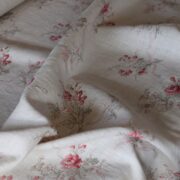 Bea in Pomegranate & Sage on Vintaged Cream Linen - Image 4