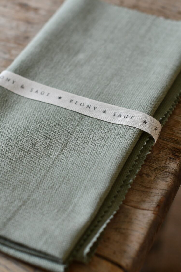 Green Brushed Linen (Suitable for curtains, blinds & upholstery) £48.00
