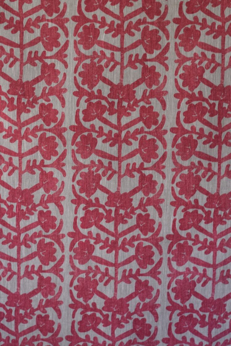 Antibes Grande Pomegranate Positive on Dune Linen