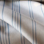 French Ticking ~ Old Blue on Smart Cream Herringbone - Image 3