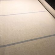 The Capri Stripe ~ Mia's Red on Grainsack Linen - Image 3