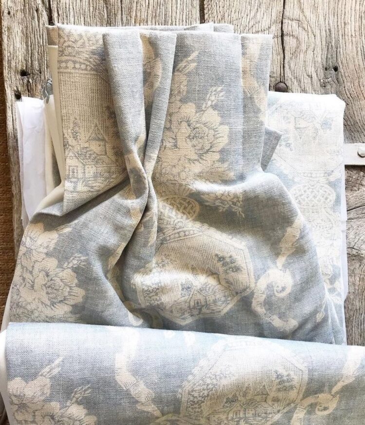 Greta ~ Weathered Blue on Chunky Linen