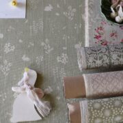 Summertime ~ Soft Pomme on Cream Linen - Image 2