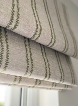 Thistle Stripe Pomme on Dune Linen ON SALE £69.00 - Peony & Sage