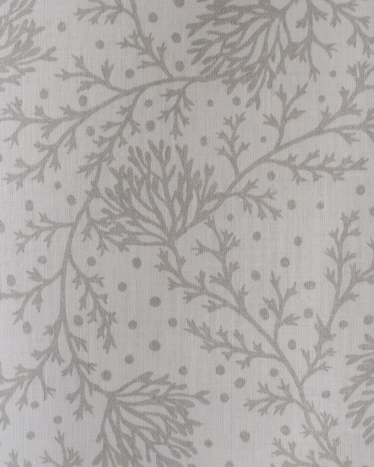 Fidra ~ Dark Grey on Luxurious White Herringbone
