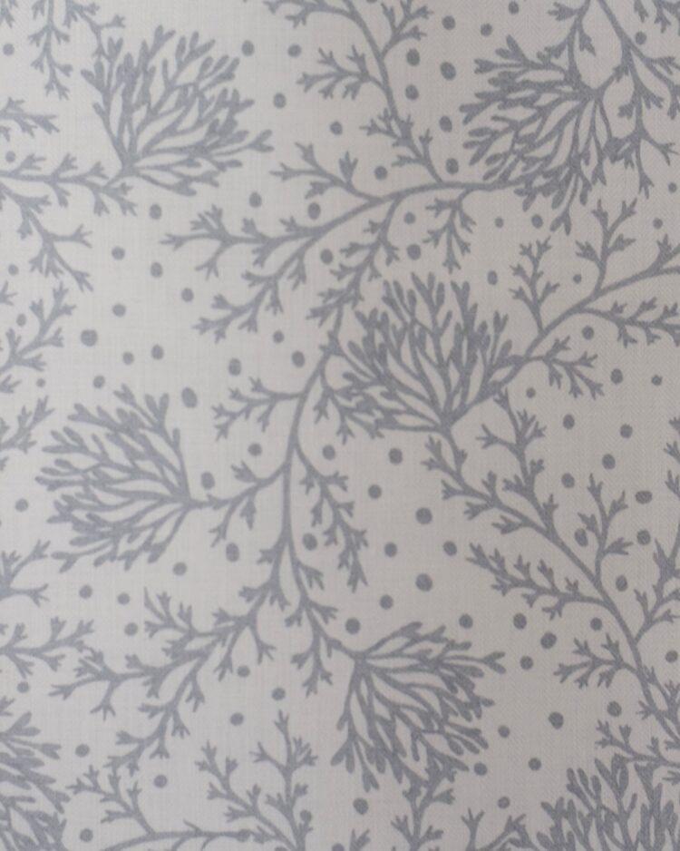 Fidra ~ Rain on Luxurious White Herringbone Linen