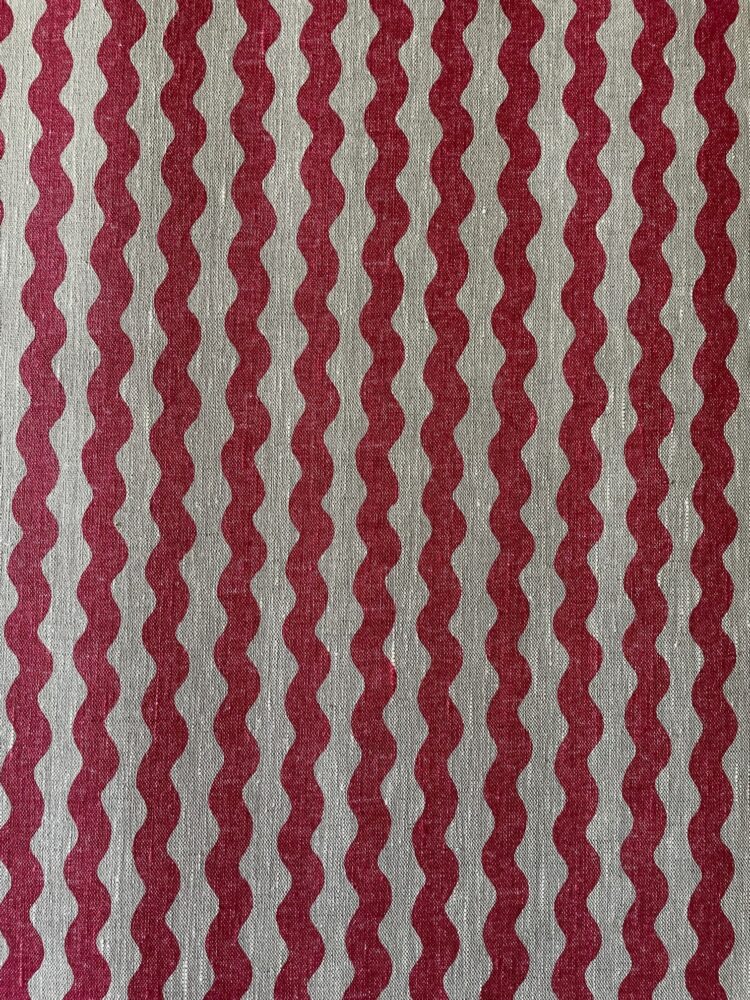 Ric Rac Stripe Jemima Red on Dune