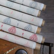 Thali ~ Rocket & Grapefruit on Stone Linen - Image 2