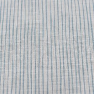 Bamboo ~ Cornish Blue on Oyster White Linen