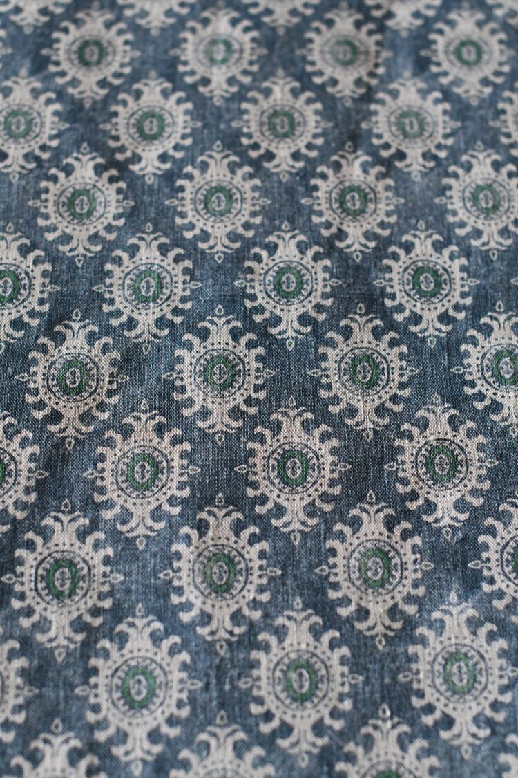 Ikat ~ Mussel Blotch and Emerald Green - Peony & Sage