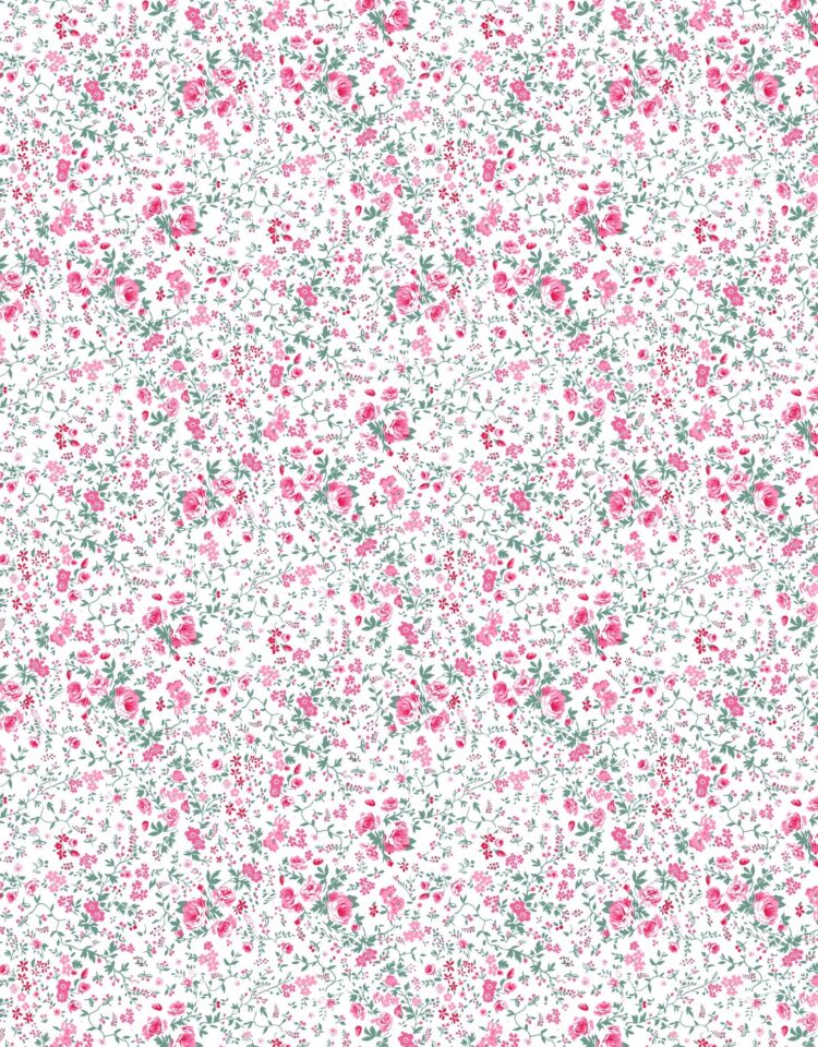 Ditsy Delilah {Tiny} ~ Rosy Wallpaper