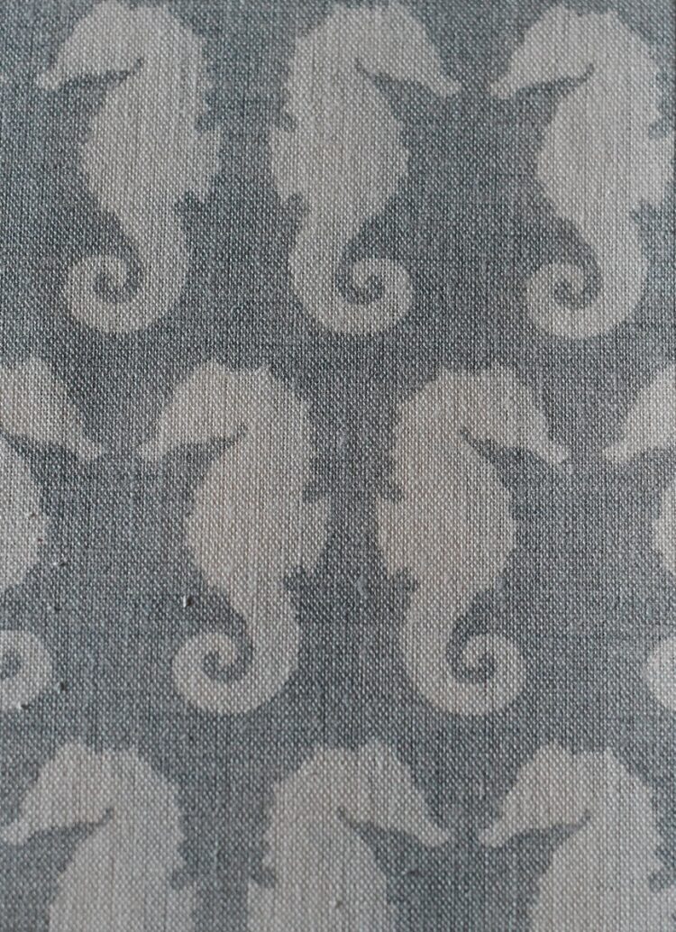 Seahorses ~ Rain Background on Ivory Linen