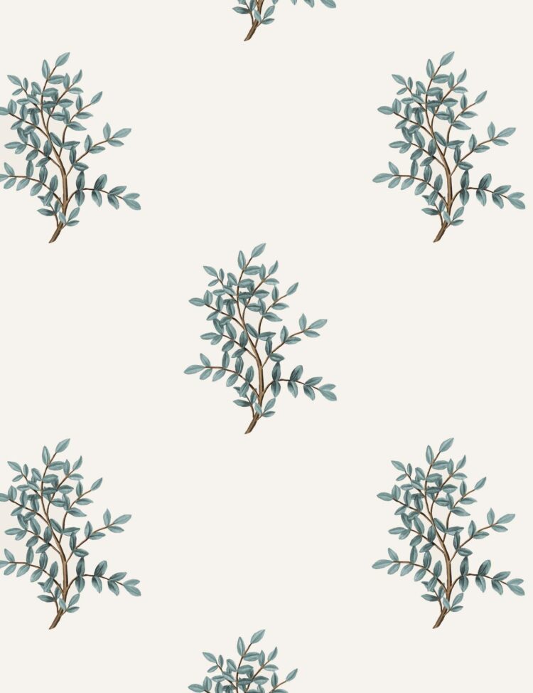 Deia Wallpaper French Gray on Ivory