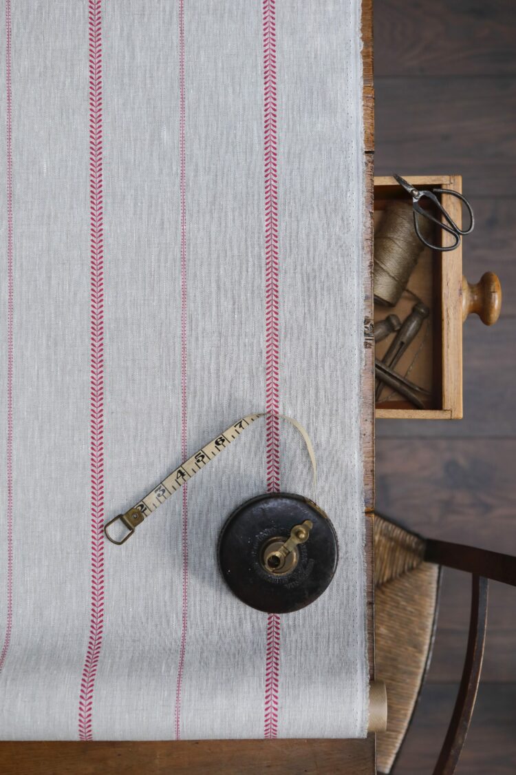 Indi Stripe Hot Pink on Dune Linen