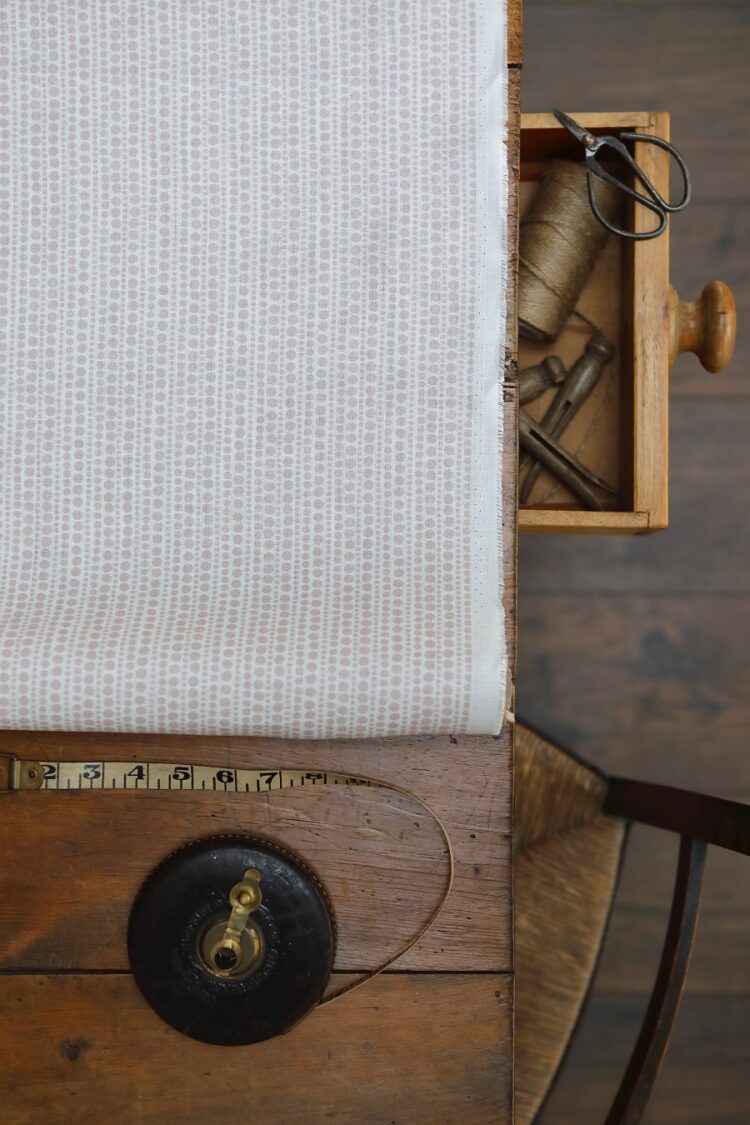Bobble Stripe Mulberry Pink on NEW White Linen
