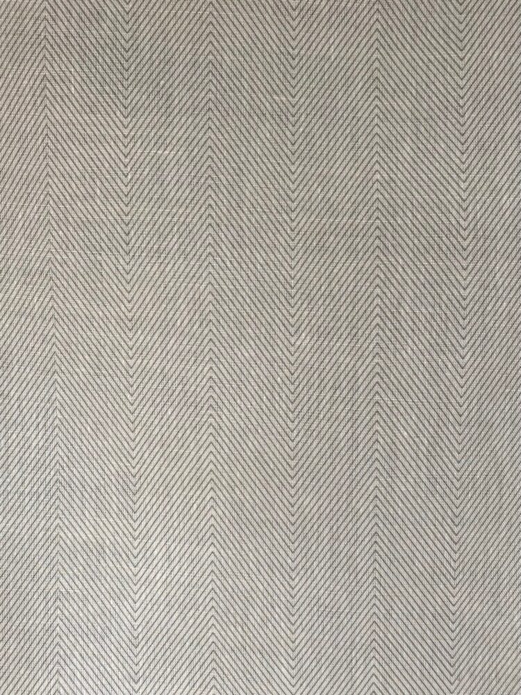 Plain Chevron Super Grande Zig Zag ~ Henna Positive on Cream Linen