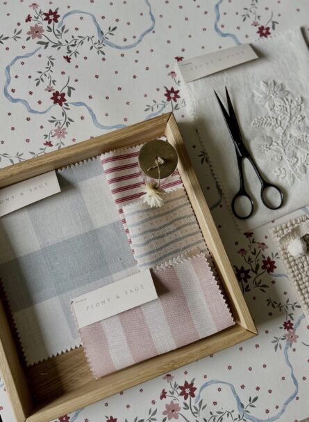 Cordee Sky Blue + Chalet Reds with Checks Moodboard No. 9