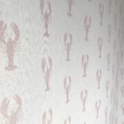 The Lobster Pot ~ Pale Pink Icing Positive on White Linen Union - Image 2