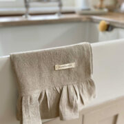 Beautiful Handmade Frilly Tea Towels from our Finest Liege 100% Linen - Image 2