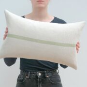 The Capri Stripe ~ Driftwood Grey on Grainsack Linen - Image 2