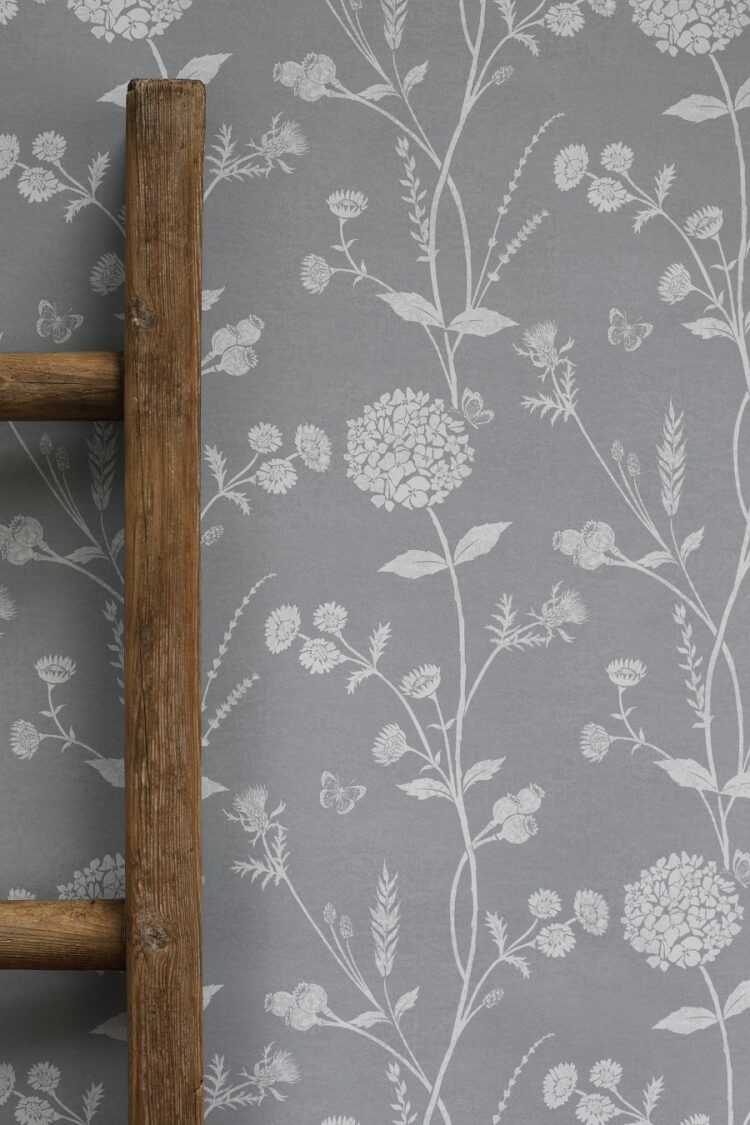 The Walled Garden Wallpaper in Driftwood Grey