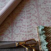 Antibes Grande Chalk Pink Blotch on Stone Linen - Image 3