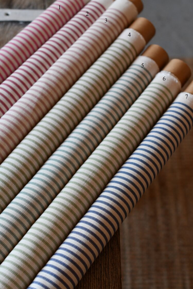 Jermyn Stripe {Assorted Colourways Listed} on Cream Linen