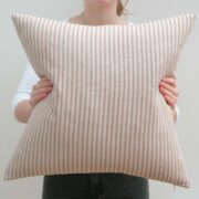 Sundance II colour Large Chalk Pink and Winterberry on Stone Linen - Image 4