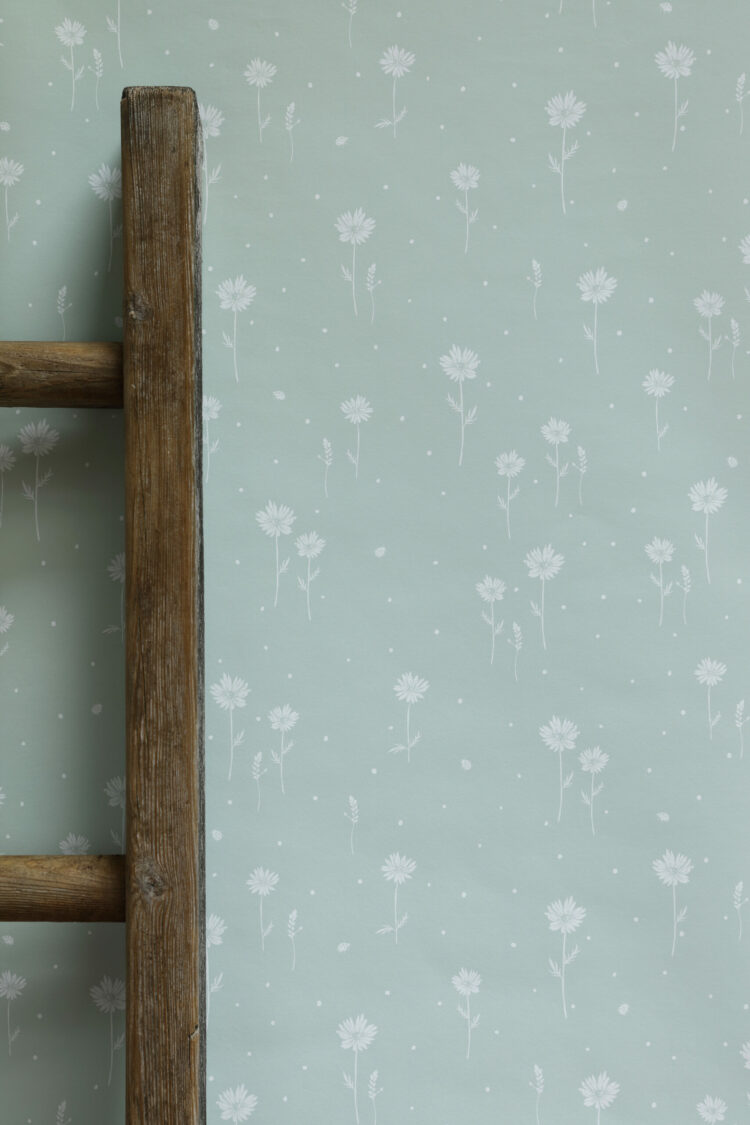Lady Daisy Wallpaper Soft French Green