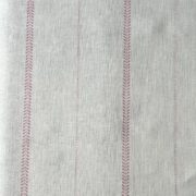 Indi Stripe Blush Pink on New White Linen - Image 2