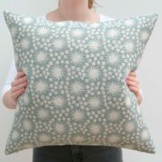 Sundance II colour Large Stone Blue and Chalk Pink Dots on Stone Linen - Image 5