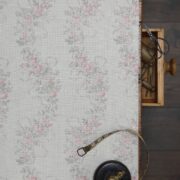 Isadora ~ Soft Pinks and Grey on Cream Linen - Image 2