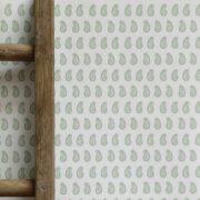 Lola (Paisley) Wallpaper Soft French Green - Image 2