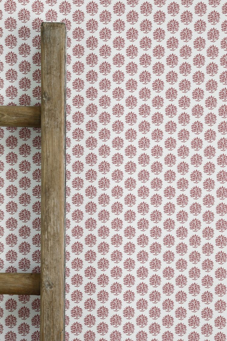 Tiny Sameera Burnt Red Wallpaper