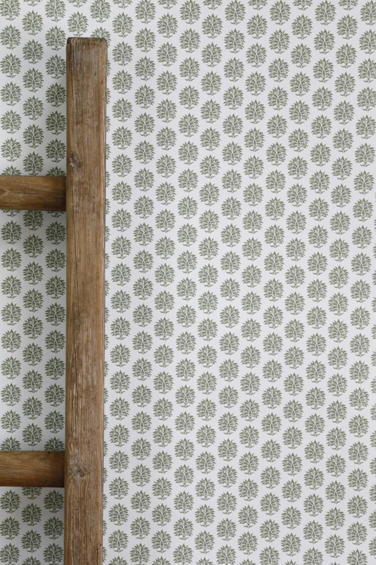 Tiny Sameera Olive Green Wallpaper