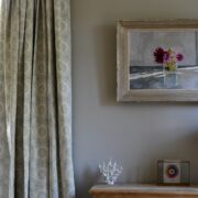 Suzanni Opal Blue Blotch on Ivory Linen - Image 2