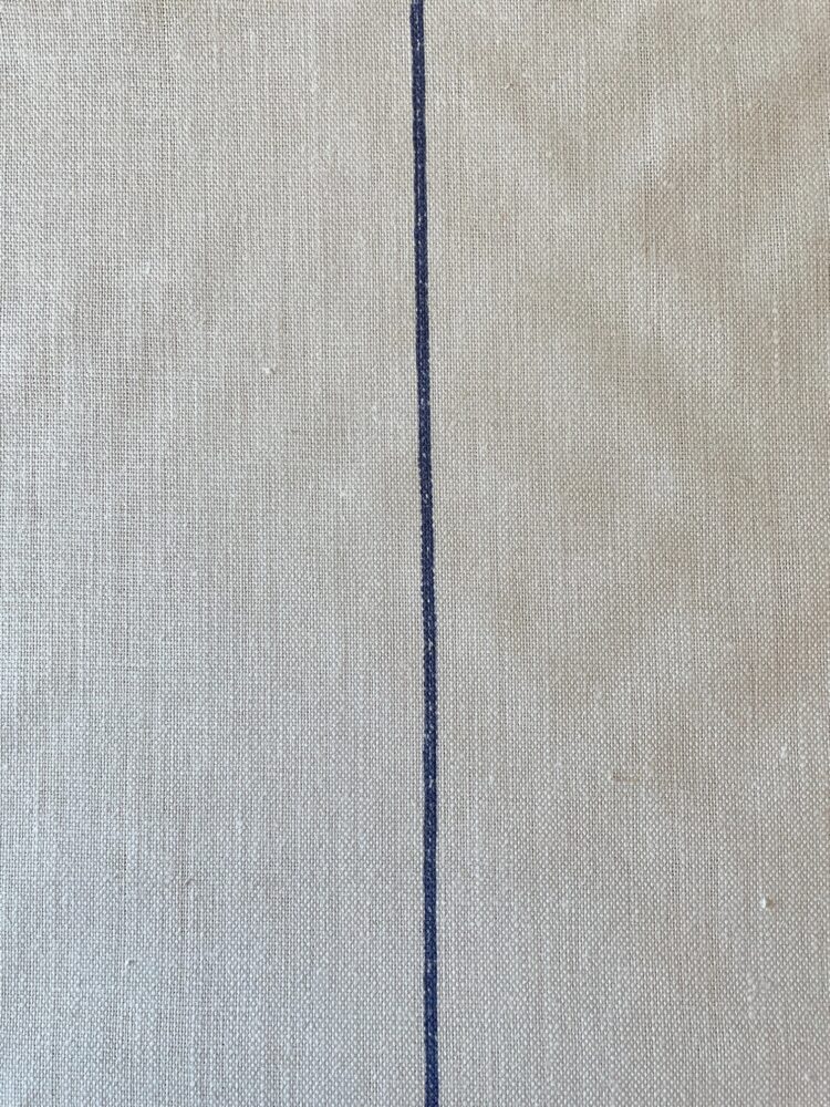 Flint Stripe ~ Inky Blue on Grainsack