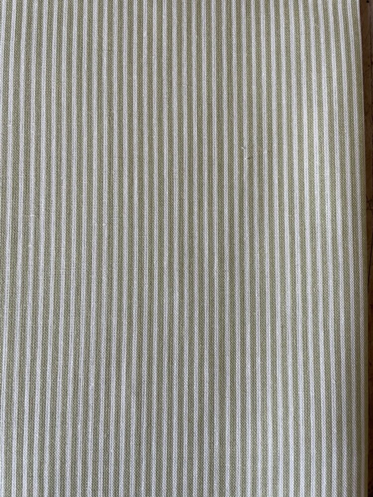Skinny Pinstripe REVERSED ~ French Grey on Ivory Linen